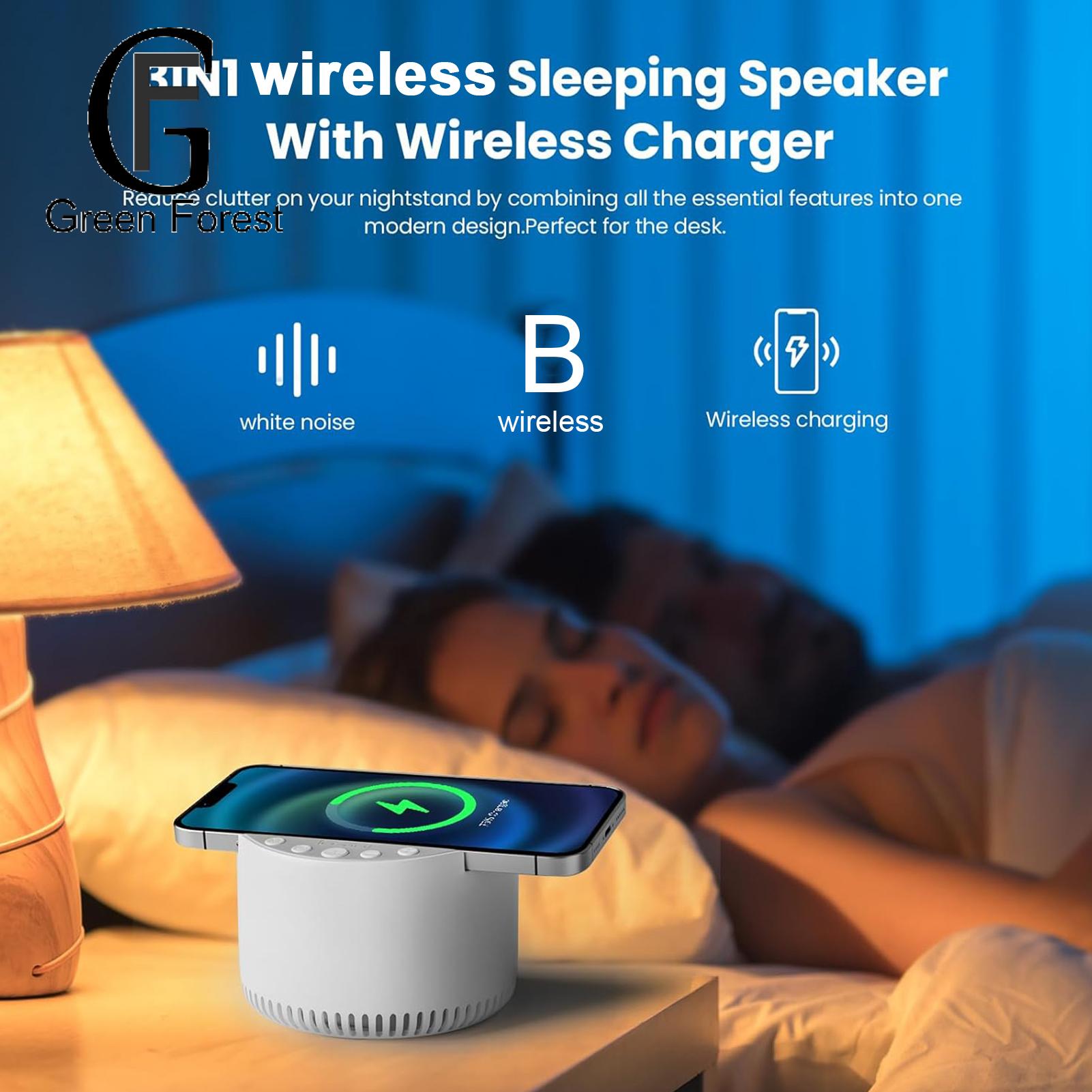 White Noise Machine Portable White Noise Sound Machine with Bluetooth Speaker for Better Sleep Compact Design Wireless Relaxing Therapy Device Portable Speaker. 