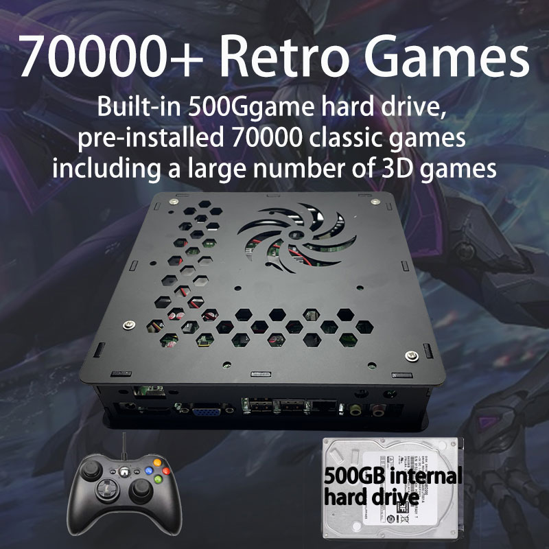 Super Console X8 Plug Play On TV 4G RAM 500G Rom 70000+ Retro Game for Wii PS2 DC PSP Dreamcast Gamecube Xbox 3DS 4K 60FPS 1.8G. 