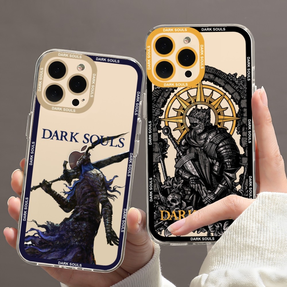 Dark Souls Game Phone Case For iPhone 11 12 Mini 13 14 15 Pro Max Transparent Shell