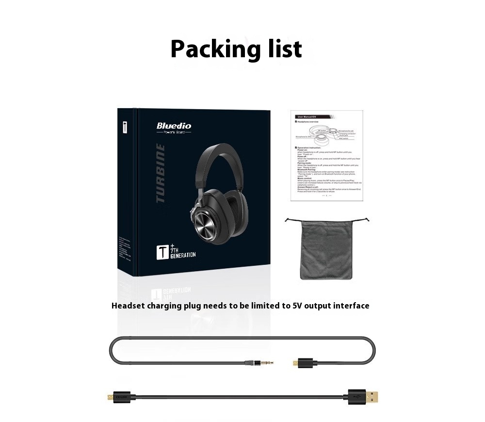 Bluedio T7 Plus Bluetooth Headphones User-Defined Active Noise Cancelling Wireless Headset For Phones Support Sd Card Slot. 