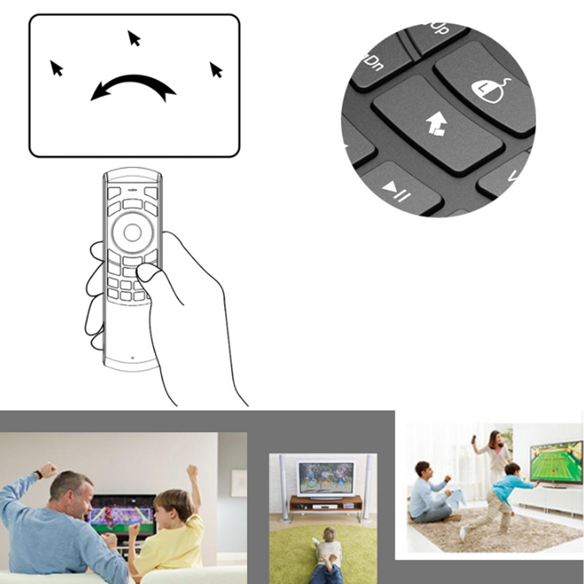 Hebrew Language Rii i25 RF wireless keyboard IR controller for smart TV BOX PC. 