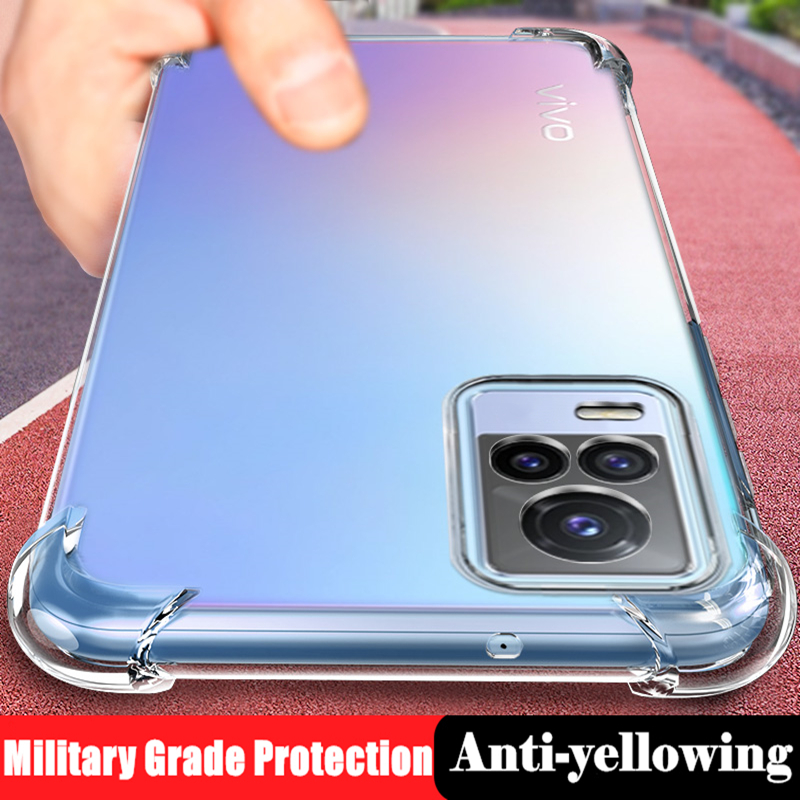lthmy for Vivo V20 Pro casing flexible clear translucent black silicone anti-yellowing back cover with 4 Corners protection jelly case