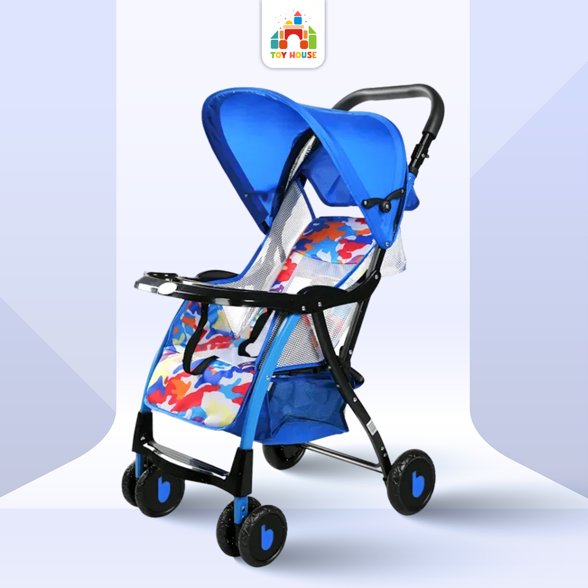 Soft mesh support Baby Stroller 722c Pram - Red. 
