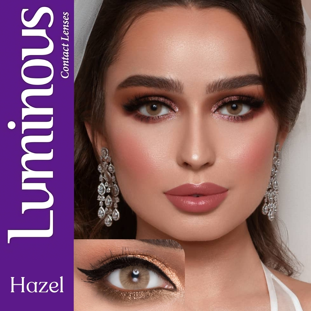 New Luminous Hazel Color Contact Lens With Regular Kit Box For Men & Women. 1 Pair Luminous Color Contact Lens For Eye Makeup and Cosmetics. Luminous Color Contact Lens. #luminous