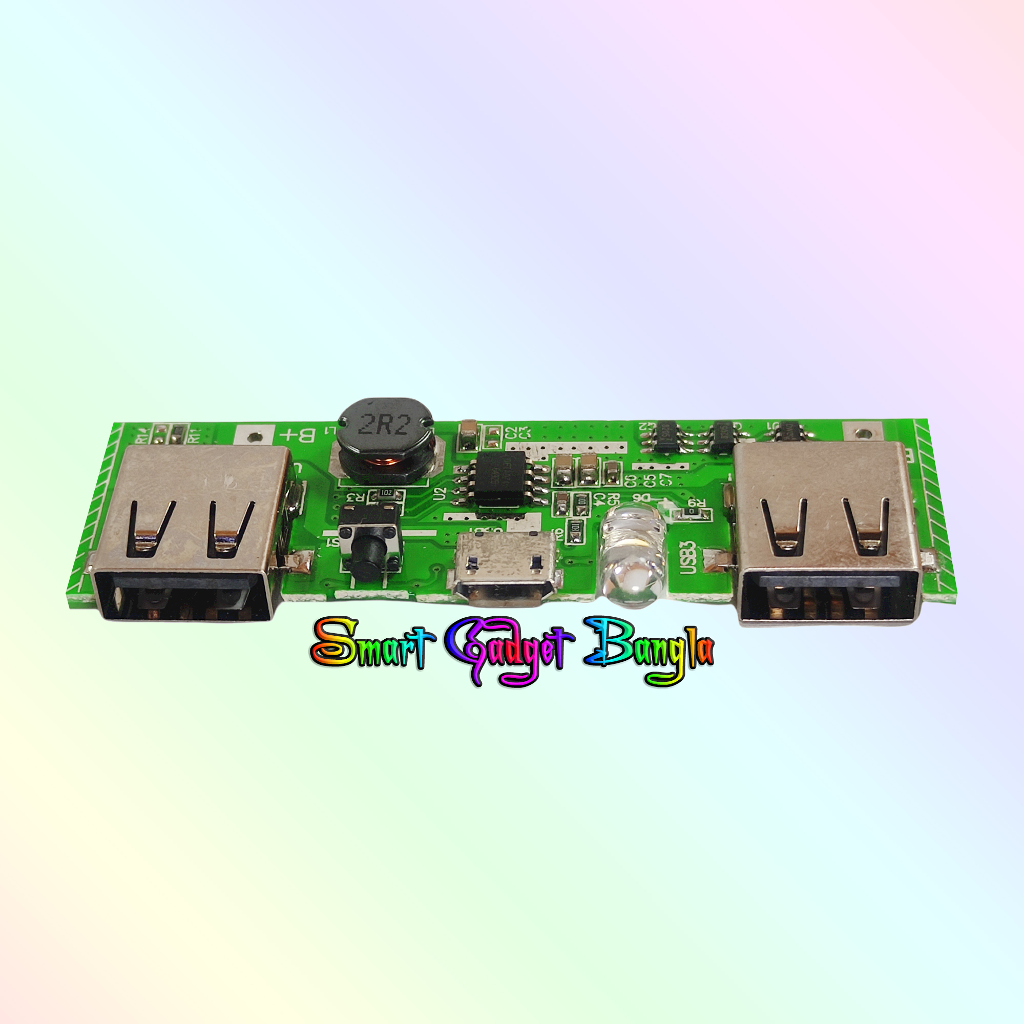 2 USB Power Bank Circuit 5V Step Up Protection Board Boost Power Bank Module Micro USB Power Bank Circuit Port Li-ion 18650 Battery Charger Board. 