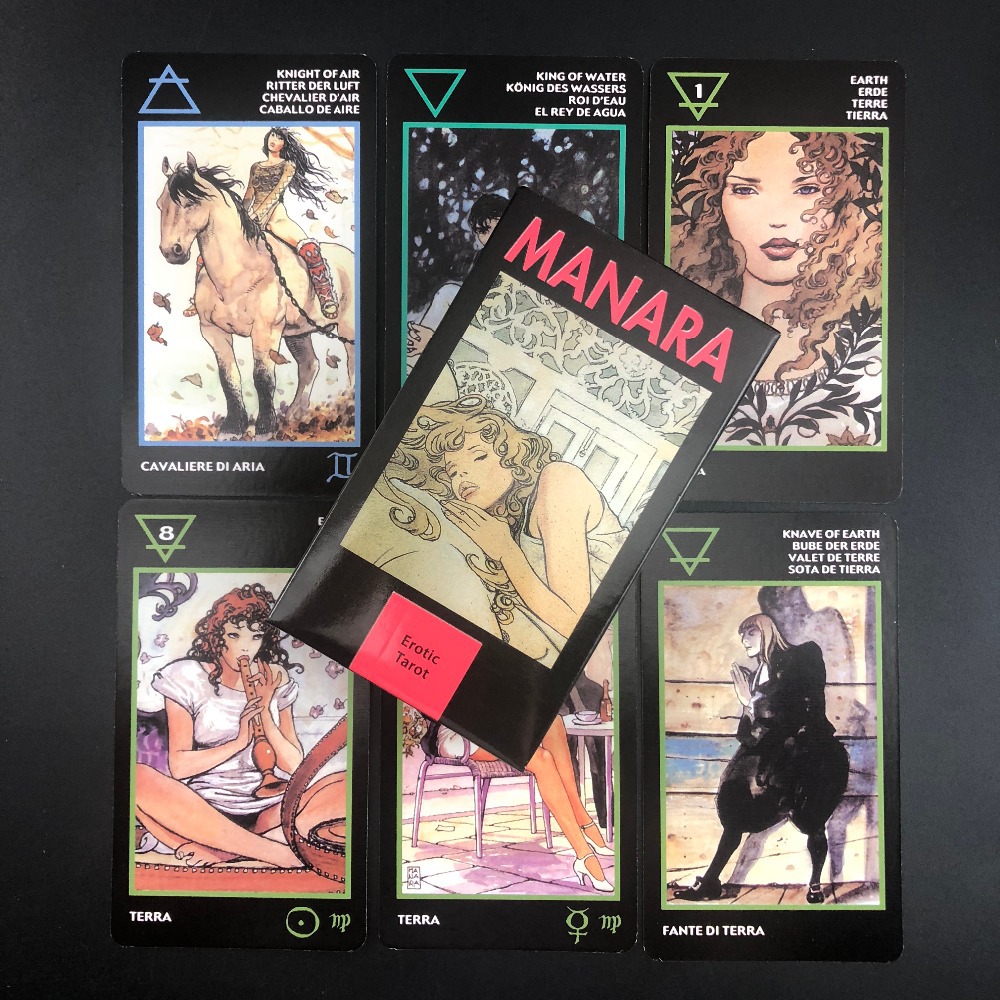 【ZOETN-HOT TOY Store】New Styles Manara Tarot Deck Cards English Version Divination Card Game Family Board Game. 