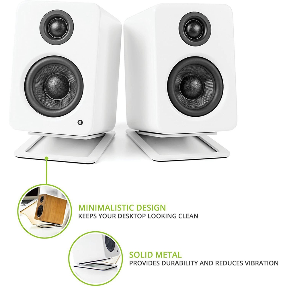 Desktop Speaker Stand Metal Audio Bracket Tabletop Holder for Kanto'S YU4 Active Speaker & Similar Size Speaker. 
