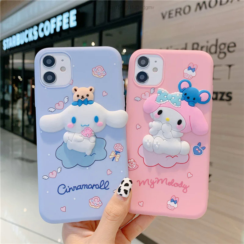 【Healer DingD】 Sanrio Cartoon Doll Cinnamoroll My Melody Cell Phone Case For IPhone 12 12Pro 12ProMax 11 Pro Max X XS XR 8 7 Plus Soft Covers. 
