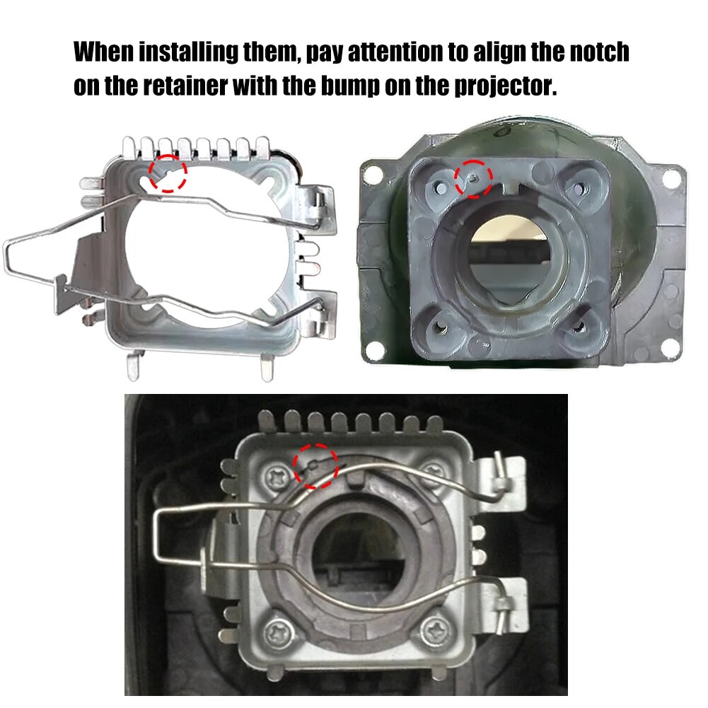 D1S D1R D1C D2S D2R D2C D3S D3R D3C D4S D4R D2H D8S LED HID Xenon Bulbs Socket Base Adapter Holder Retainer for Projector 2pcs. 