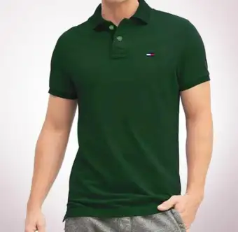 bottle green polo t shirt