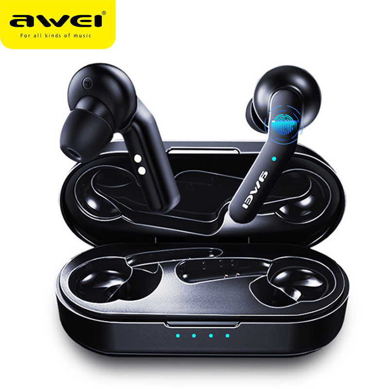 Awei T10C Tws Wireless Bluetooth 5.0 Earbuds Touch Control In-Ear Earbuds. 