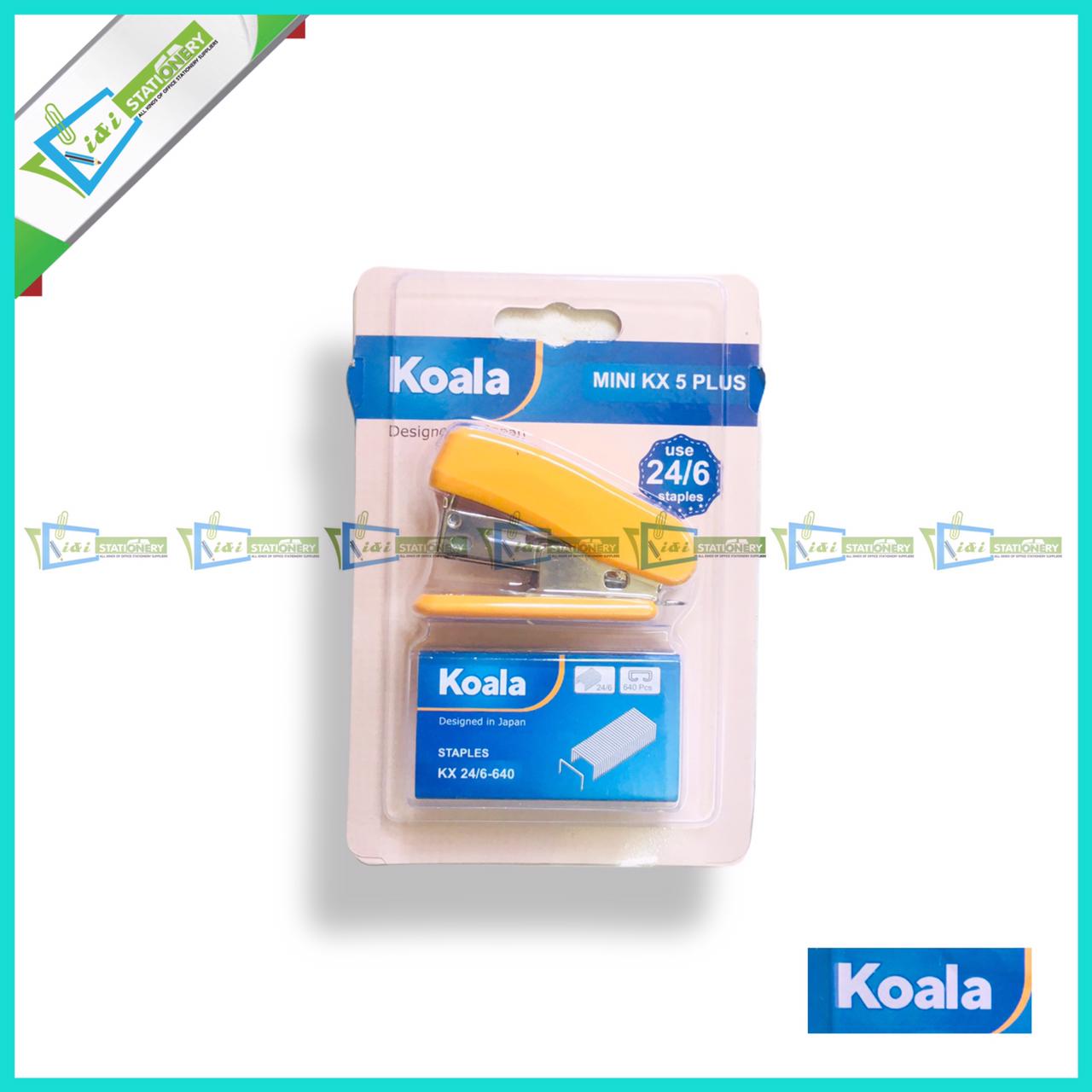 Koala KX5 PLUS Mini Stapler Set with Stapler Pin (24/6)-Random Color -1pcs. 