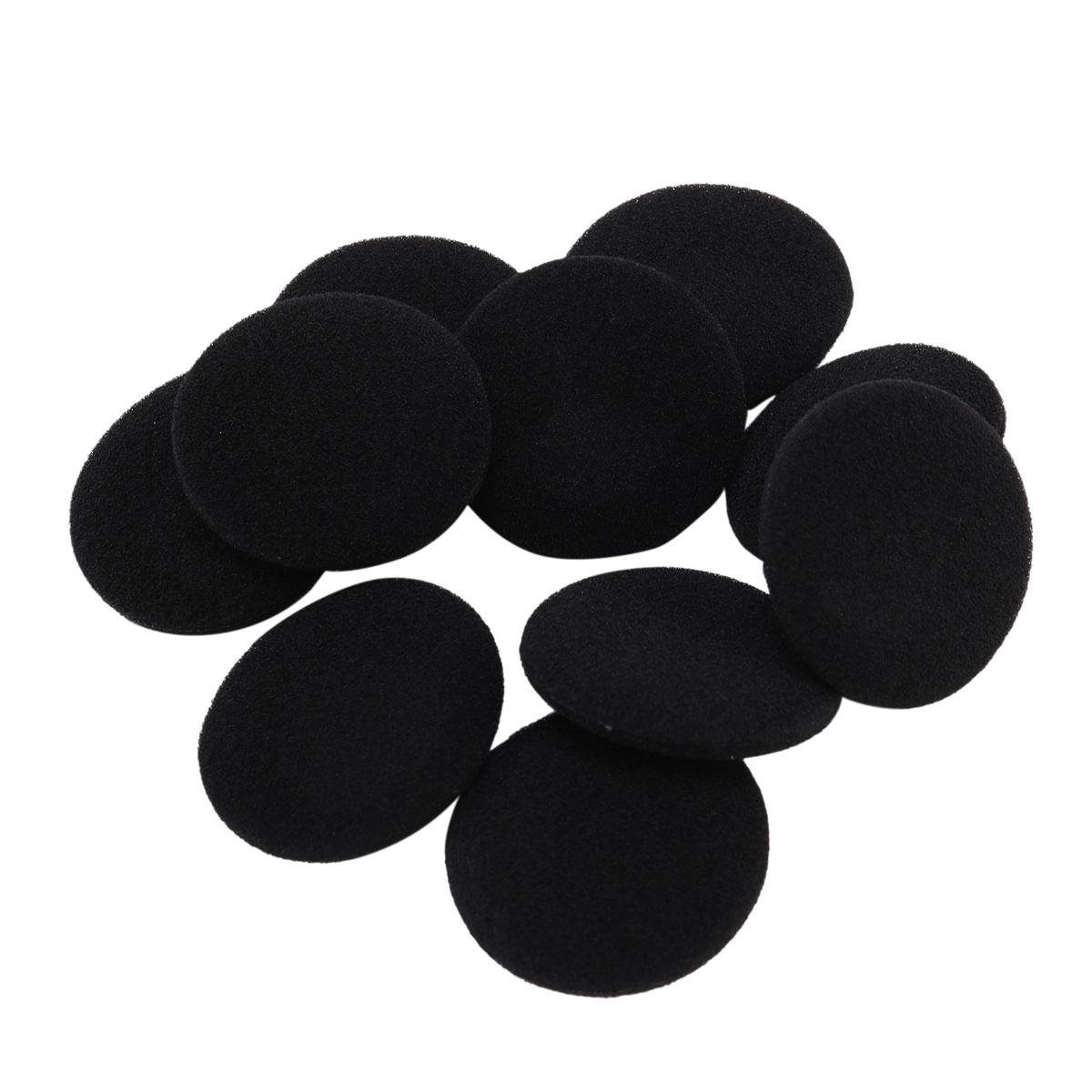 20 Spugnette Morbide protettive orecchio nero per Cuffie da 5cm