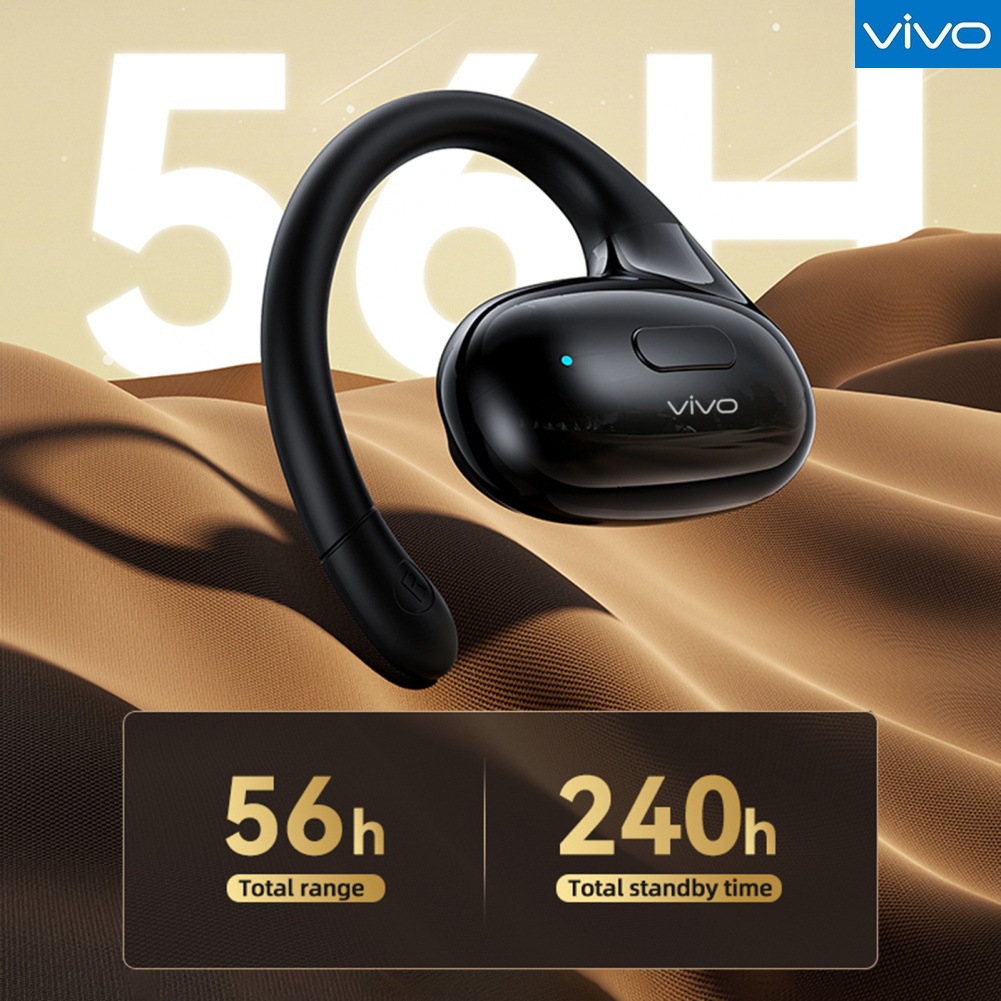 【Ready Stock+FREE Shipping+COD 】VIVO T18 Wireless Earbuds Open Ear Headphones With Earhooks Built-in Mics Headset For Sport Running Workout. 