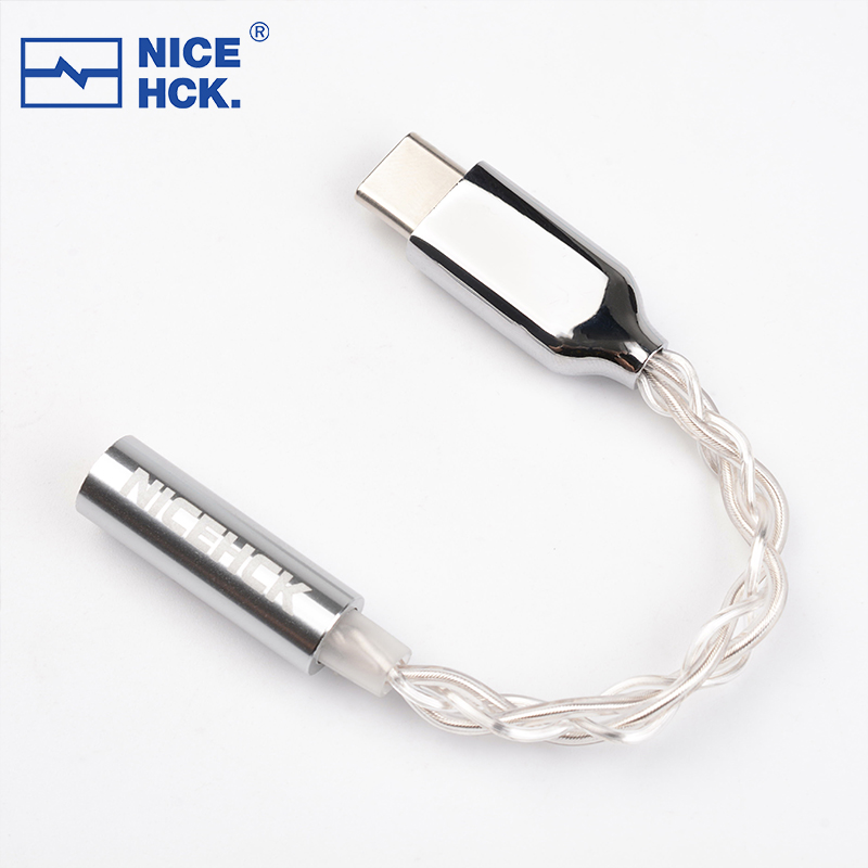NiceHCK TC3 Metal Alloy Shell ALC5686/C100 HiFi Decoding Adapter Cable Type-C Lightning Input Support Line-control Microphone. 