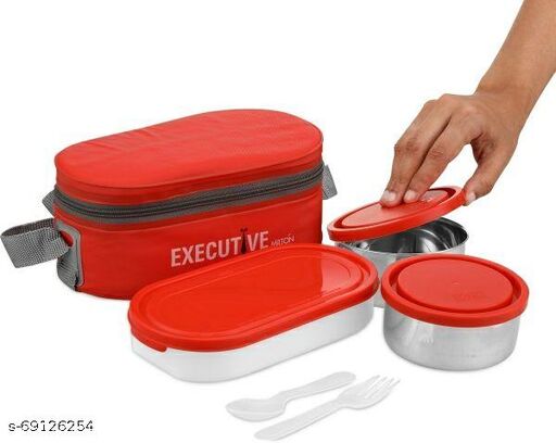 Milton Executive Lunch 3 Containers Lunch Box - Box - Tiffin Box For Office. 