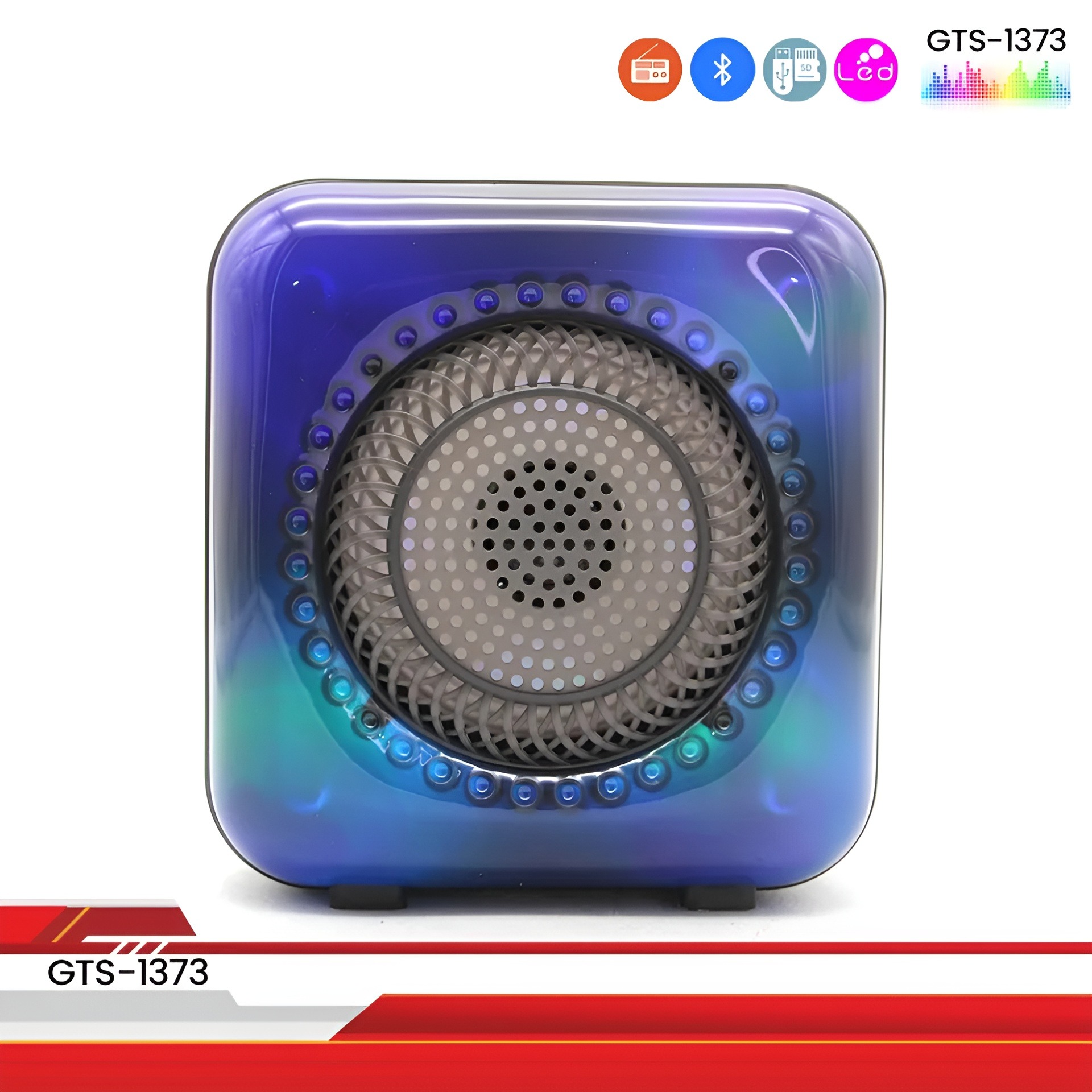 GREATNICE GTS-1373 Bluetooth/USB/TF Card & FM Radio Supported RGB Lightning Speaker. 