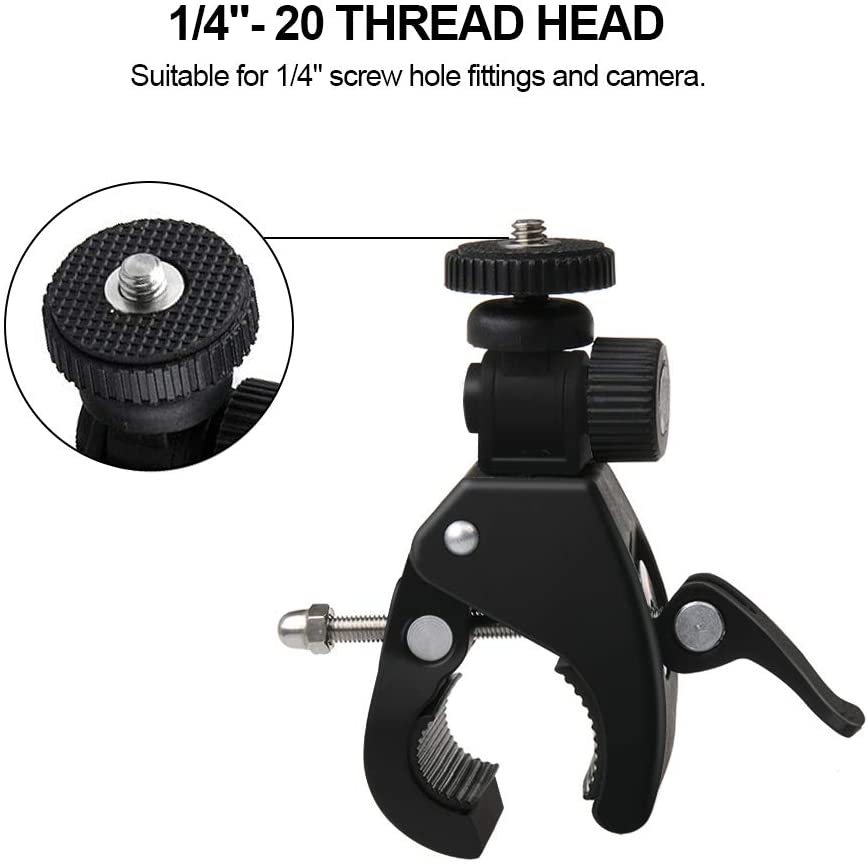 Bicycle Camera Mount Bike Motorcycle Handlebar Handle Bar Tripod Clip Adapter Action Camera Part For Gopro Hero 11 10 9 8 7. 