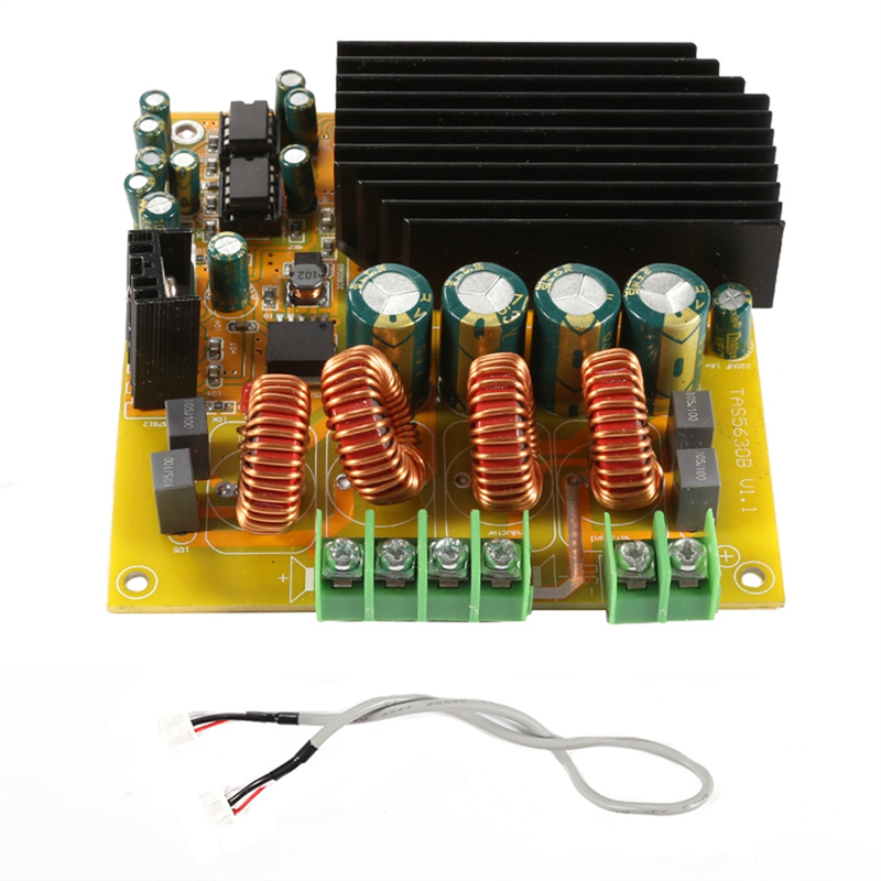 2X300W Amplifier Board Module Dual Channel TAS5630 with AD827 Preamp Class D Digital HIFI High Power Module Easy Install Easy to Use