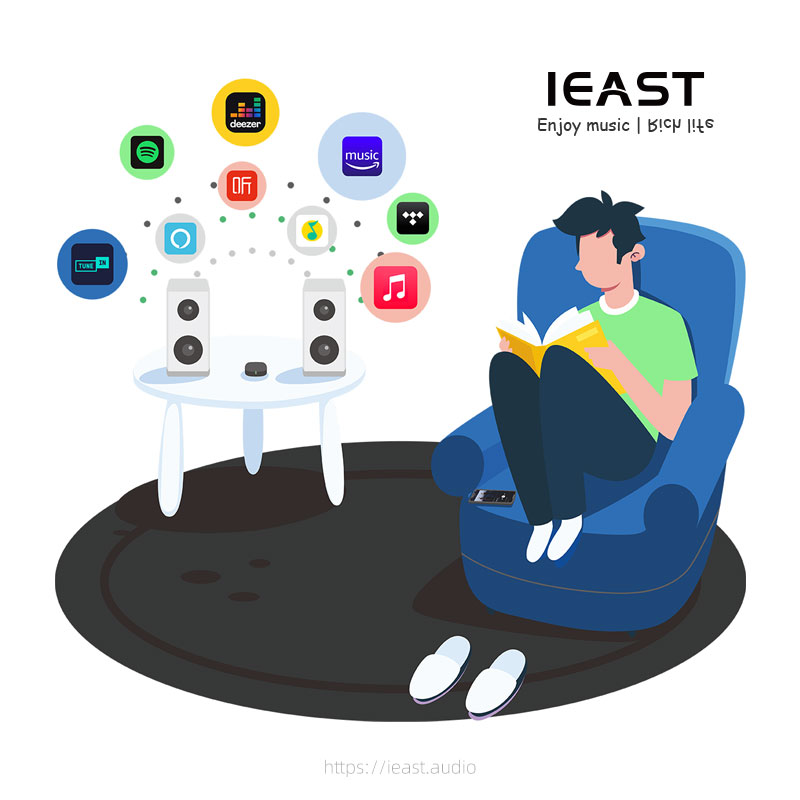 IEAST AudioCast Pro M50 Wireless WiFi audio receiver multi room airplay Bluetooth 5.0 music box hifi system tidal pando. 
