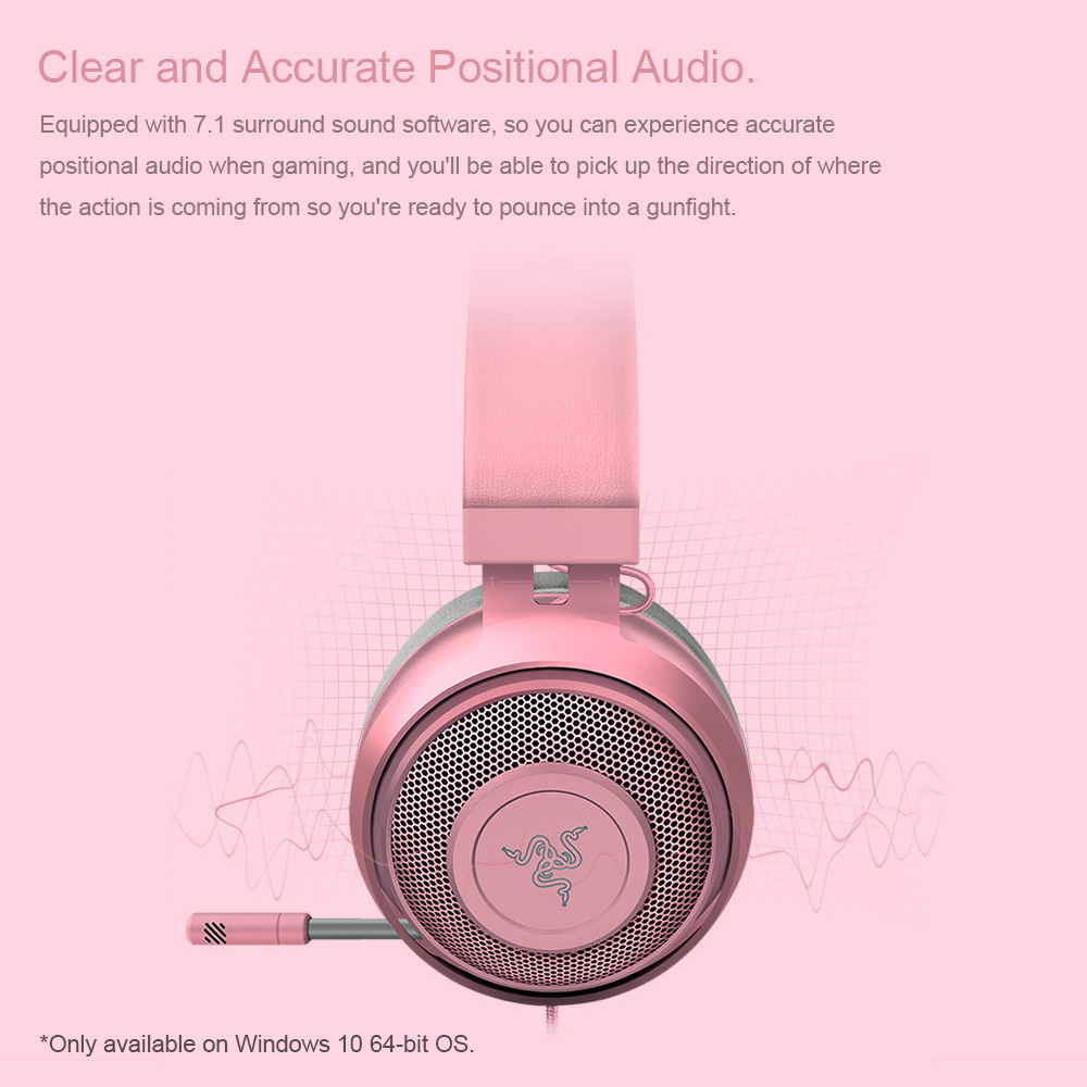 Razer Kraken Gaming Headset with Noise Cancelling Microphone Replacement for PC, Mac, Xbox, PS4. 