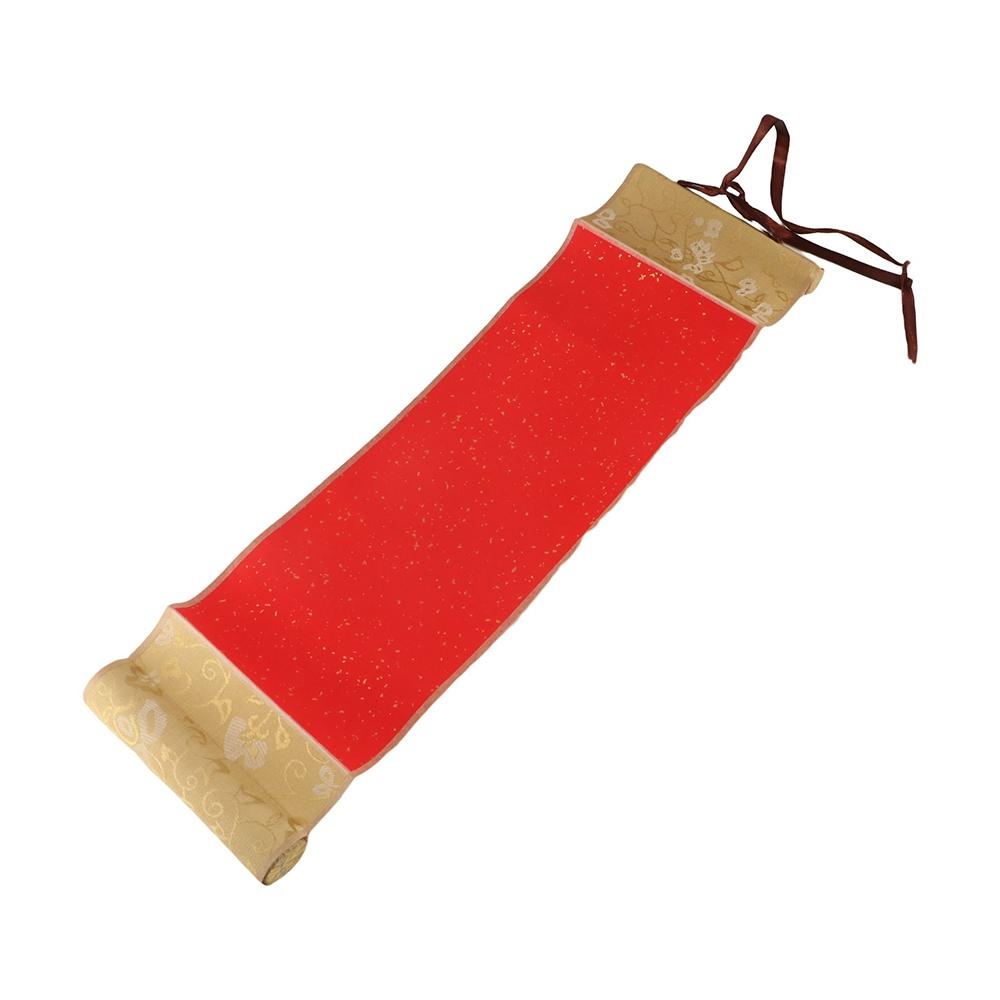 Portable Painting Drawing Paper Gilded Rice Paper Scroll Self-made Gifts Chinese Style Mini Batik Trumpet Scroll Hand-rolled Blank Hanging Scroll Calligraphy Mounting Scroll DIY Crafts