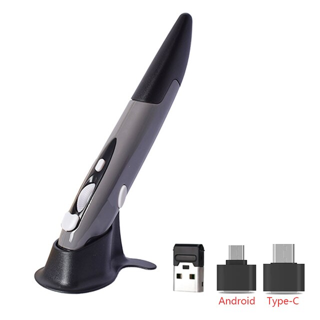 New 4Th Generation Wireless Mouse Pen Handwriting Laser Pen Mouse Personality 2.4G Mouse For Laptop PC Type-C Android