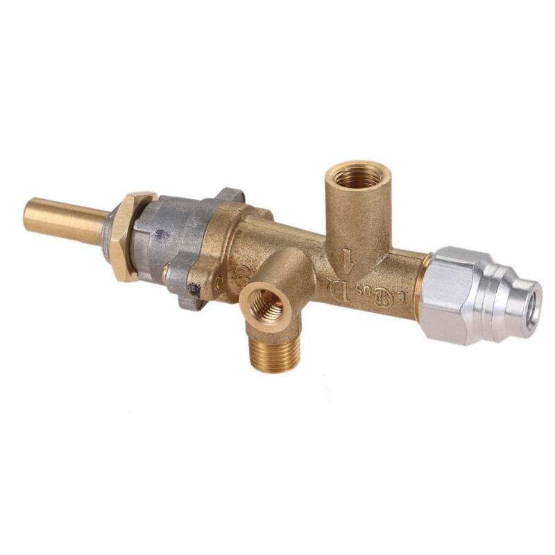 Safety Brass Patio Heater Main Control Valve with Pilot Port Fit for Low Pressure Gas Patio Burner Connection. 