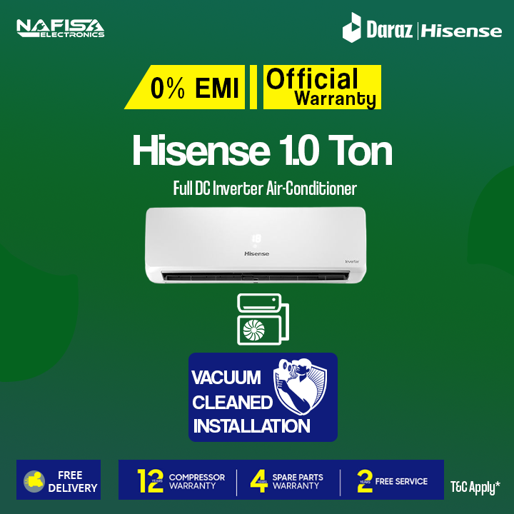 Hisense Official 1 Ton Full DC Inverter AC AS-12TW4RYETD00BU
