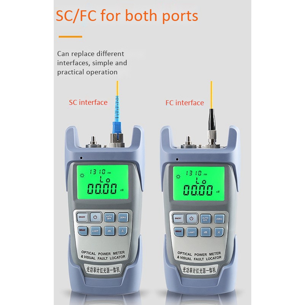 AUA-9A All-IN-ONE Optical Power Meter with Visual Fault Locator Optical Fiber Tester 5KM 10Km 20KM 30Km VFL10 MW. 