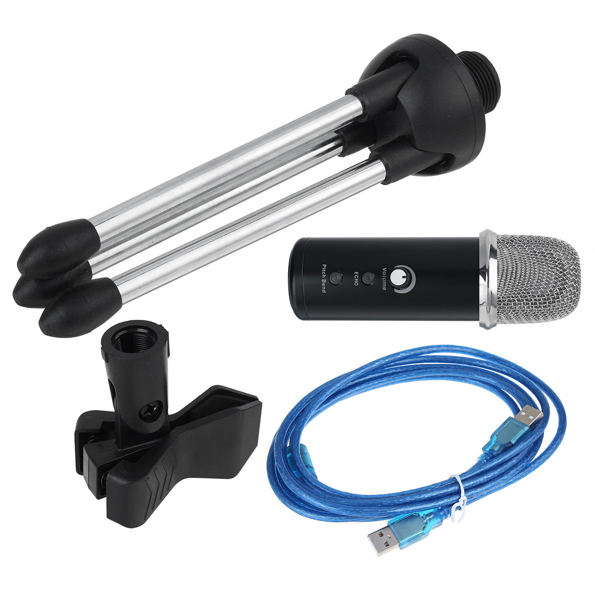 Economic V9 Condenser Microphone With Tripod USB Computer Studio Microphone For Karaoke Microphone Recording Podcasting Karaoke Gaming Streaming. 