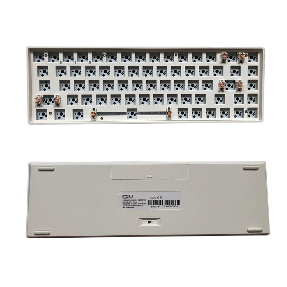 TESTER68 Customized Mechanical Keyboard Kit TES68 Hot-swappable Shaft Base Axis 2.4G Bluetooth Customized Wireless Keyboar. 
