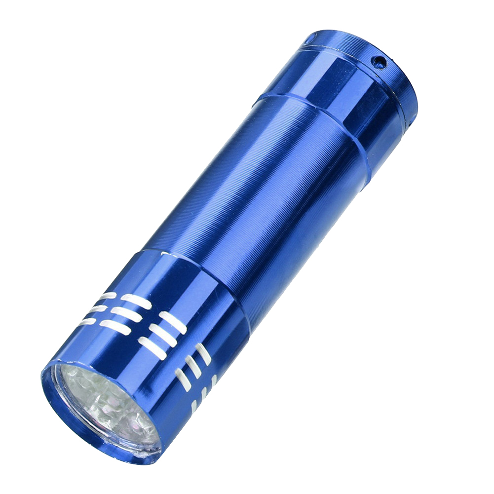 Portable Mini Aluminum Multifunction 9LED Flashlight Torch Light Pocket Lamp. 