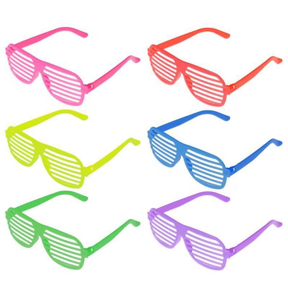 Pcs/Set Neon Color Shutter Blackout Glasses 80s 90s Party