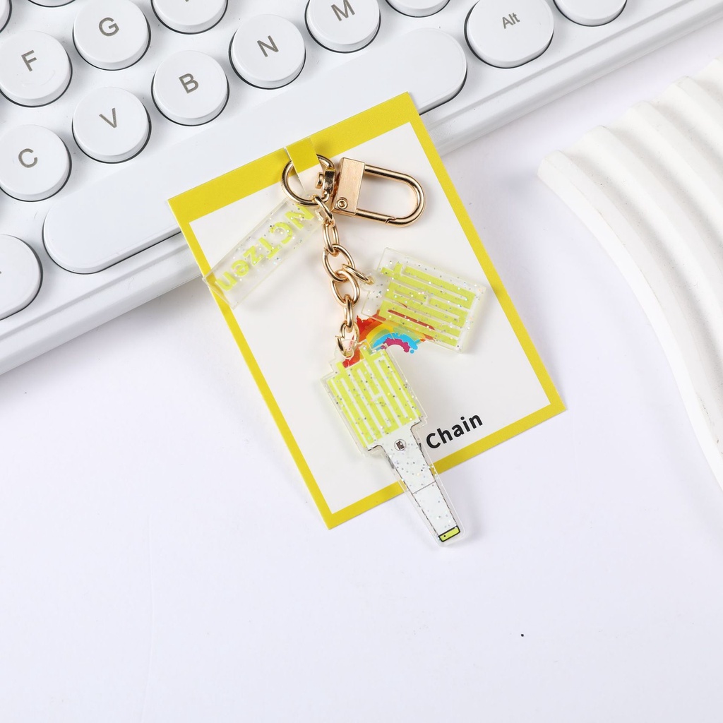 Kpop Idol Laser Star Sparkling Powder Acrylic Keychain Key Ring Daraz