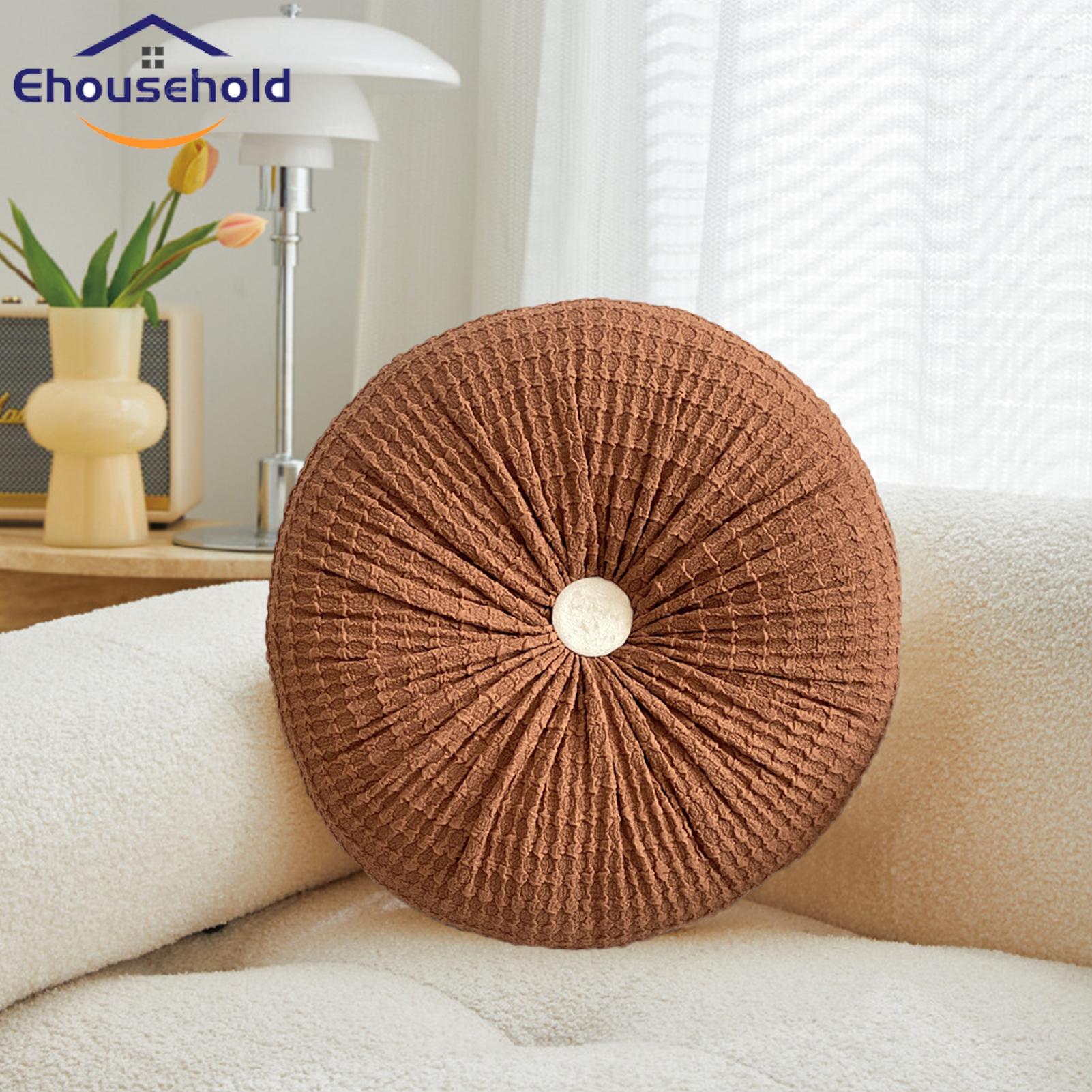 Handmade Circular Design Pillows Luxurious Handmade Round Throw Pillows for Office Chair Sofa European Style Solid Colour Cushions for Southeast Asian Buyers Round Decorative Throw Pillows. 