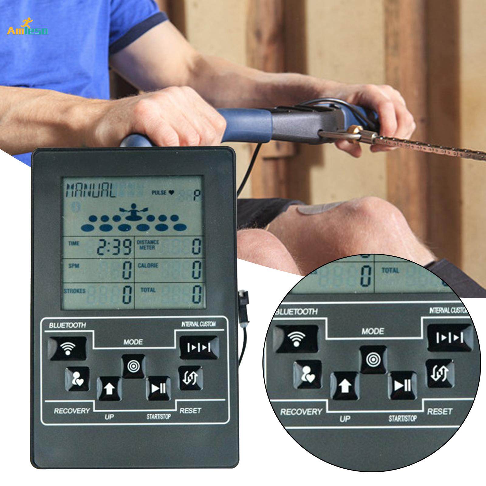 Portable Rowing Machine Counter Digital Time/Distance/Calories Measurement. 