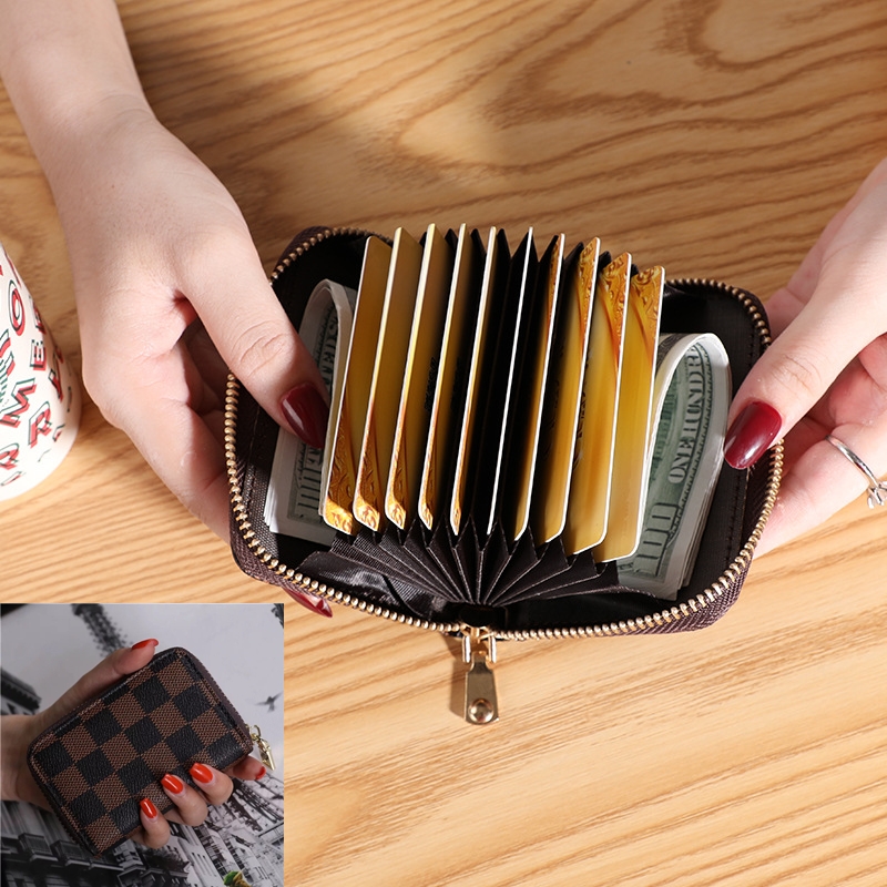 Multi-Card Mini Pu Leather Wallet/Card Holder - card holder. 