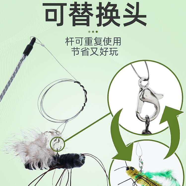 AFP Insect Pussy Stick Toys Self Hi Relieving Magic Tool Bite Resistant Replacement Pet Cat Supplies Complete Collection. 