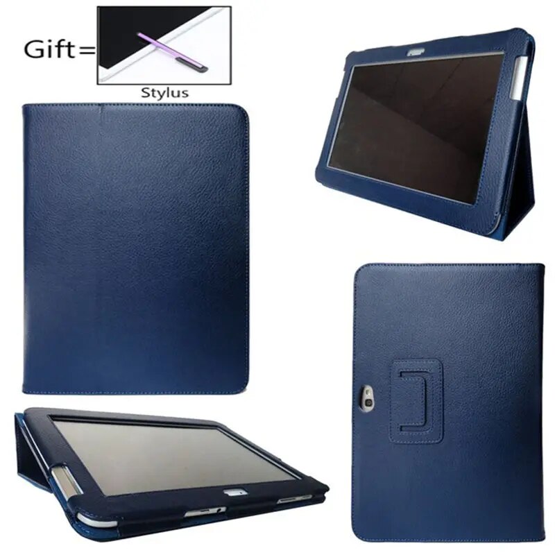 Stand Cover Case For Samsung Galaxy Note 10.1 GT N8000 Tablet N8010 N8013 N8020 Folio Flip Book Case
