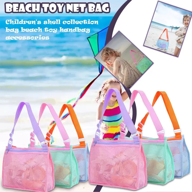 Large mesh bag for beach online toys