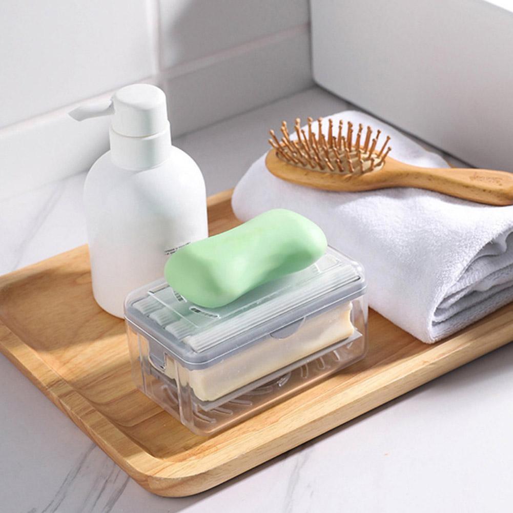 Clothes Cleaning Brush Soap Dispenser Roller Foaming Soap Box Dish with Drain Multifunctional Scrubbing Brush Soap Drain Roller. 