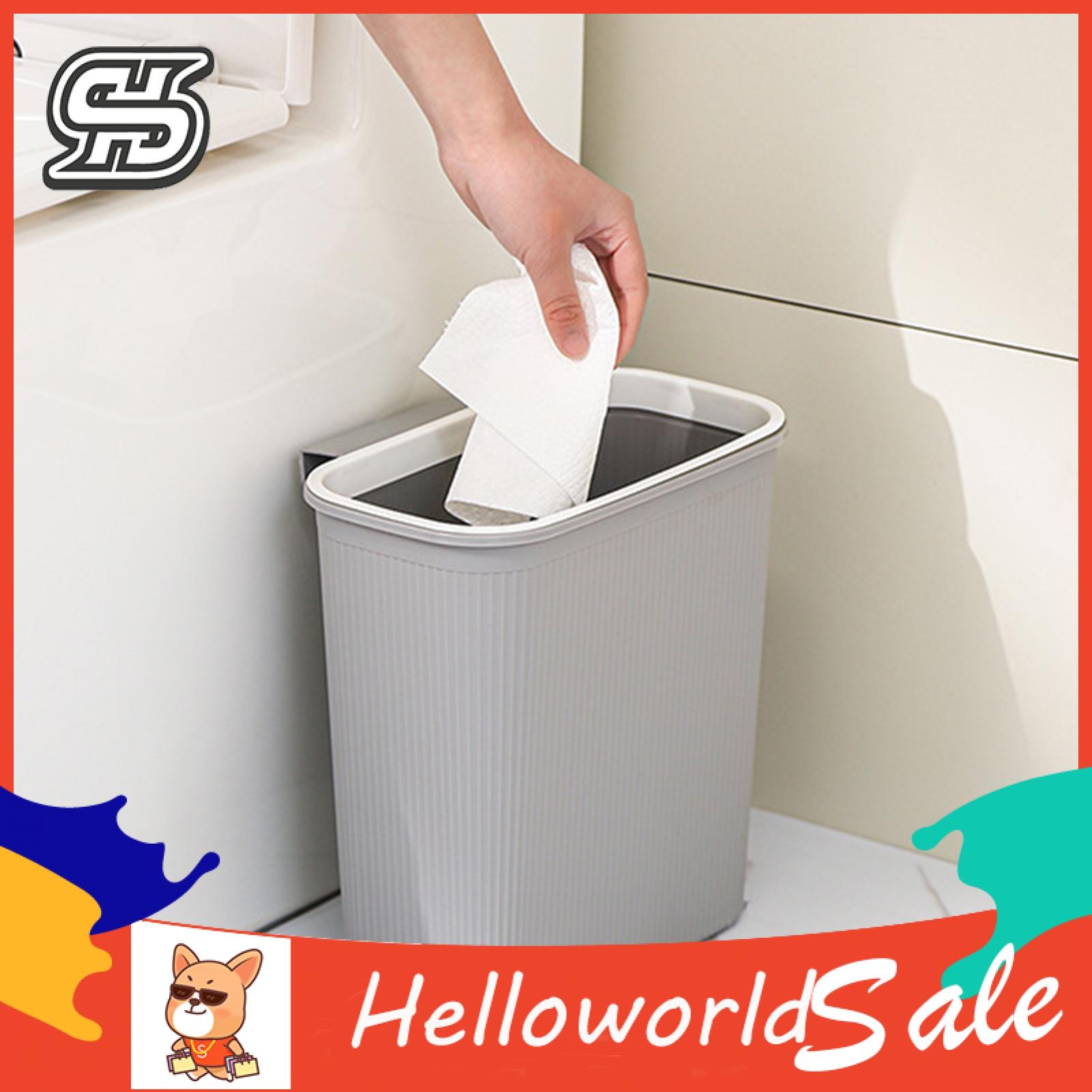 HelloWorld Trash Bin Large Capacity Wall Mounted Garbage Storage Bucket. 