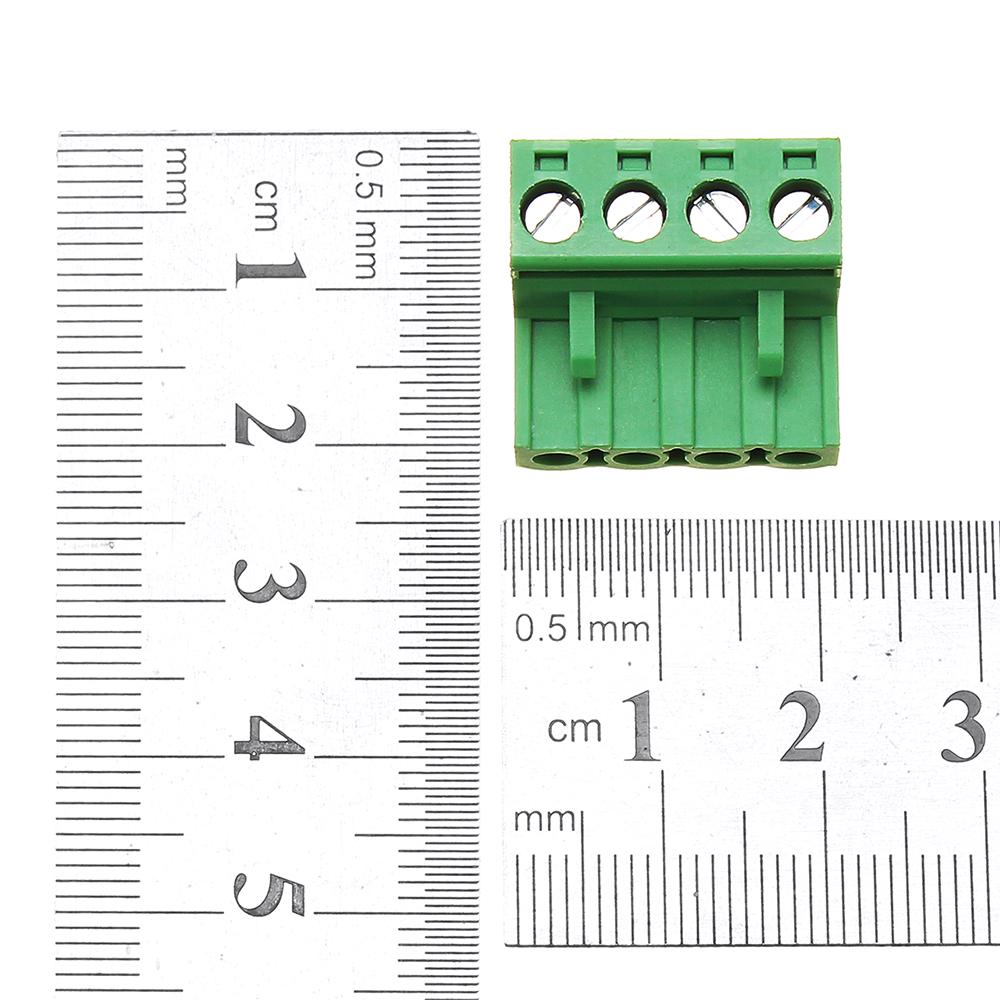 5Pcs Screw Terminal Block 4 Pin 5.08mm Pitch Male Female Plug-in L Type Right Angle Connector Screw Terminal PCB Audio Video Accessories. 