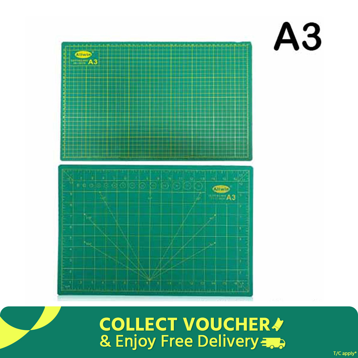 Cutting Mat Double-sided Non Slip Printed Grid Quality Cutting craft Board  A3/A4