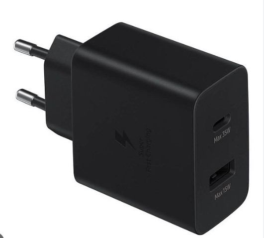 Official Samsung 45W PD Fast Charging Adapter Type-C to Type-C Adapter and Cable 2 pin. 