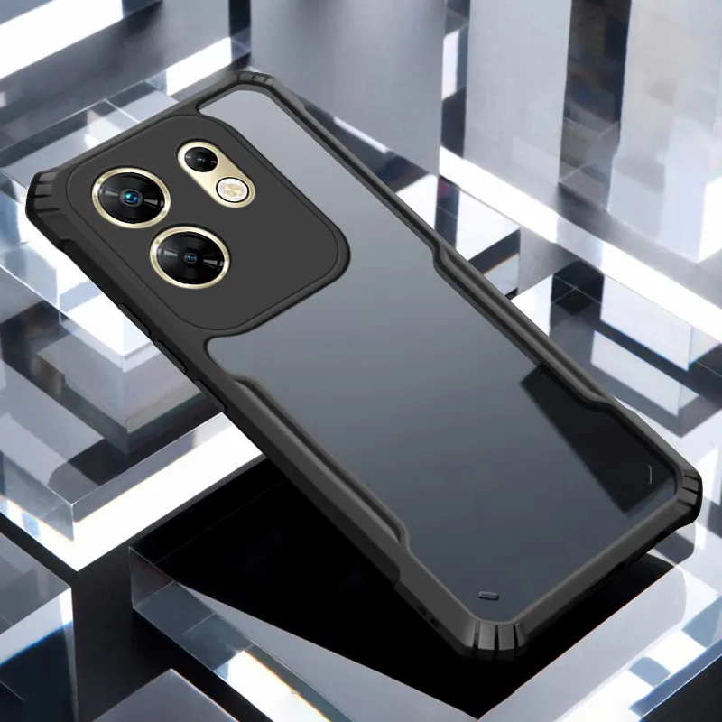 Infinix Zero 30 4G Edge-Reinforced Shockproof Cushion Back Clear Hybrid Transparent Hard Cover Casing