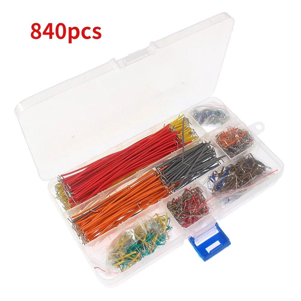 140/350/560/840pcs Breadboard Jumper Wire Kit with Box 14 Lengths Assorted, for Bread Board Circuit Boards DIY Universal Cables