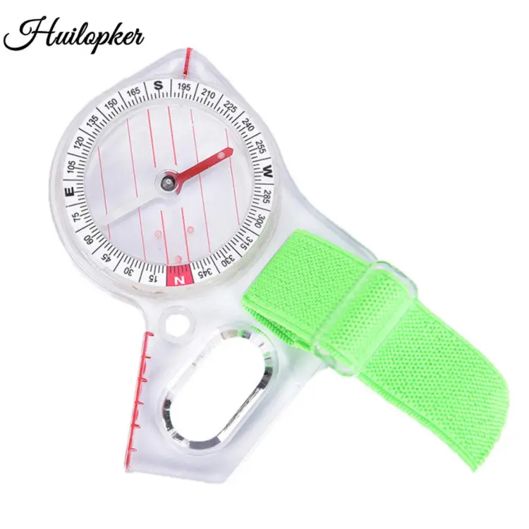 Portable Compass With Ruler Scale For Scout Hiking Camping Boating;  Orienteering Map; Professional Magnifying Compass