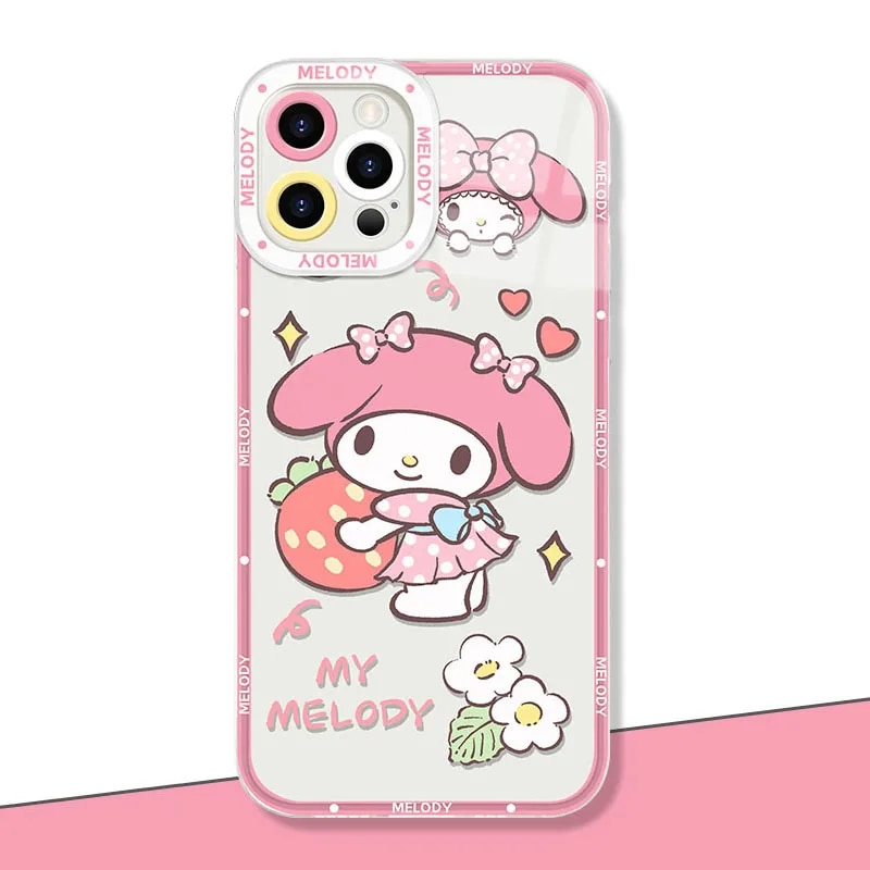My Melody Kuromi Case For Realme 6 7 7i 8 8i 9 10 Pro Plus C11 C15 C20 C21 C21Y C31 C35 C55 GT Neo 2 Pro 5 SE Silicone Cover. 